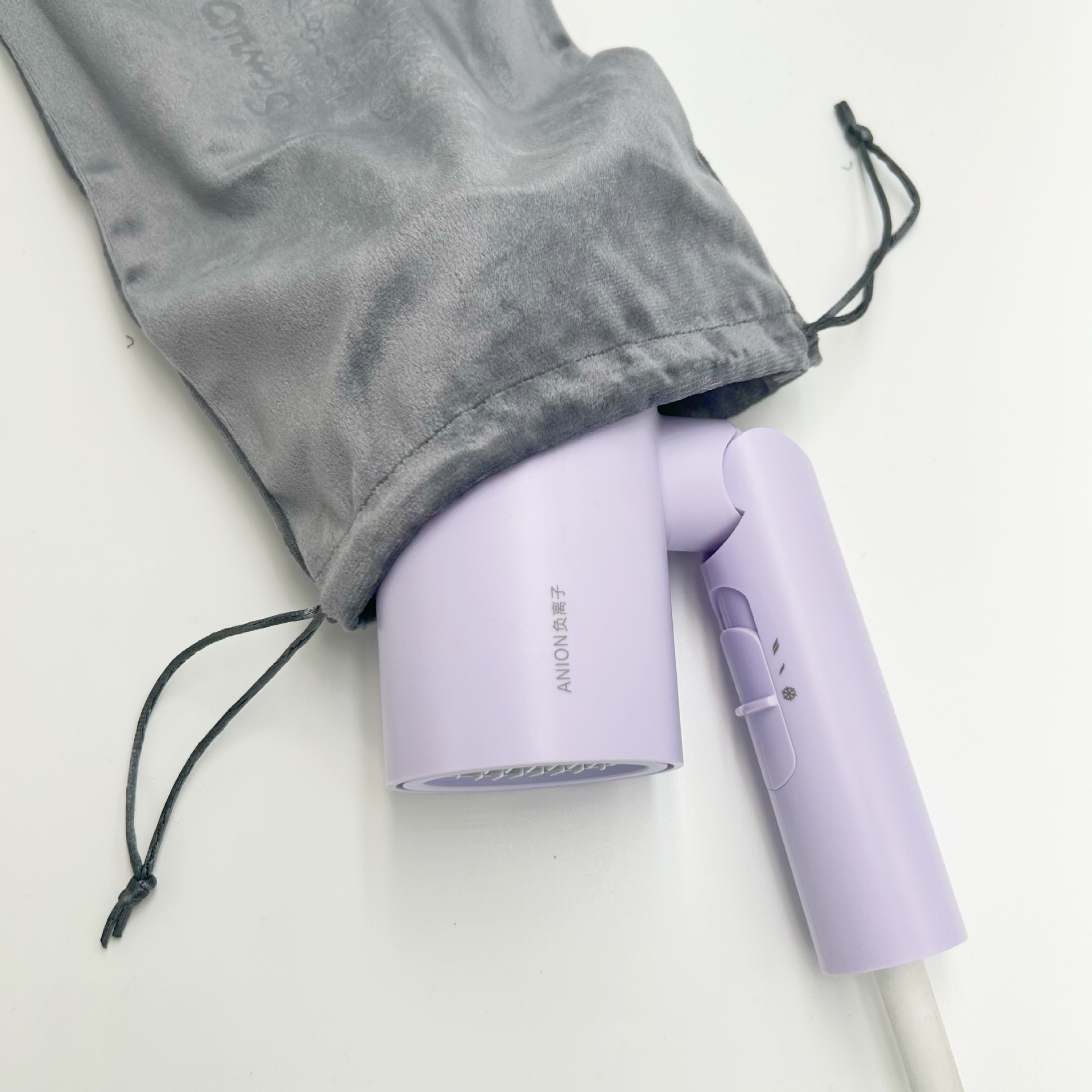 灰色丽丝绒束口袋内衣内裤礼品首饰香水护肤品荷兰绒吹风机收纳袋