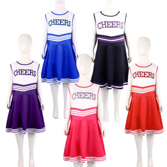 Cross-border Amazon best-selling cos children's cheerleader uniform five colors CHEERS sleeveless soccer cheerleader