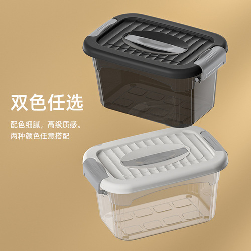 Large storage box plastic box transparent household clothes portable car storage box with cover manufacturer wholesale