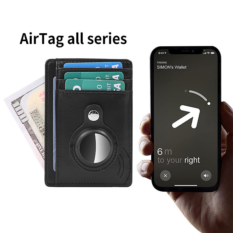 厂家现货美国站爆款Airtag卡包 男士追踪器卡夹 银行信用卡套卡包