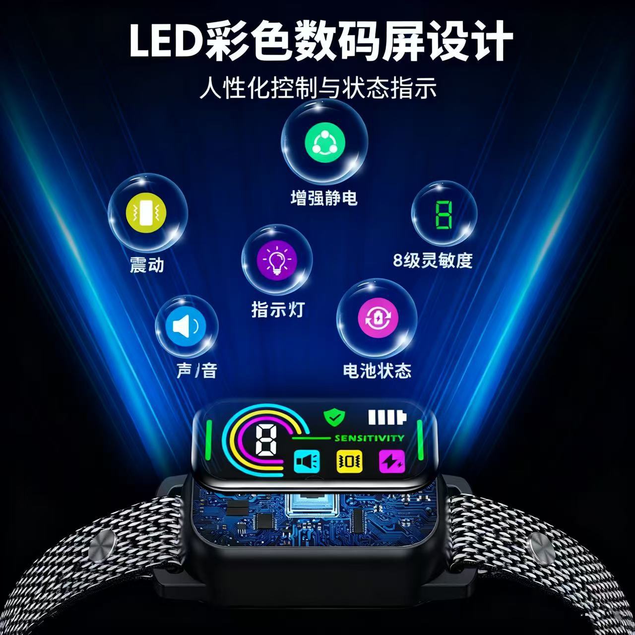 Fábrica de origen, dispositivo de ladrido inteligente de choque eléctrico para mascotas, collar electrónico de entrenamiento para perros, dispositivo de ladrido para mascotas, suministro transfronterizo image 3