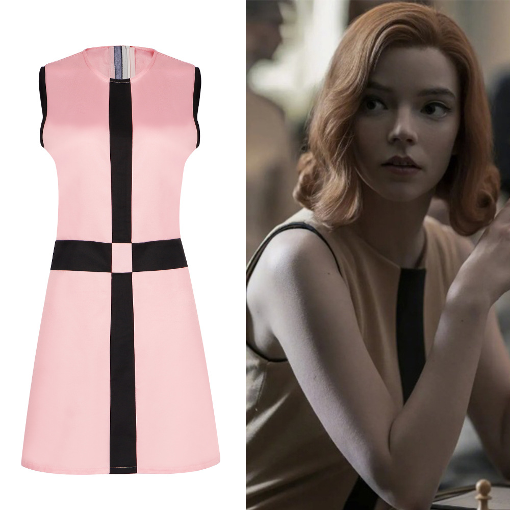 女王的棋局cos服後翼棄兵貝絲·哈蒙同款綠色連衣裙cosplay表演服