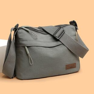 Simple solid color nylon cloth bag for women 2024 new multifunctional casual waterproof portable fashion one-shoulder crossbody bag