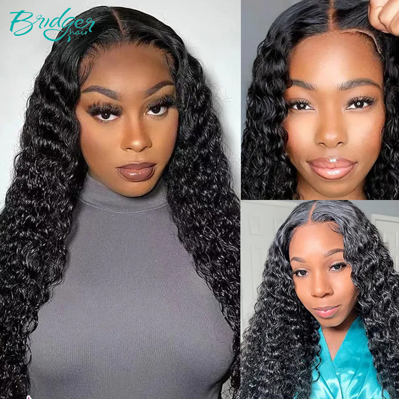 Curly 4x4 5x5 Glueless Wig Human Hair Gl...