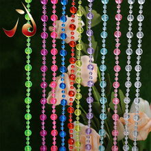 8+4MM地球珠珠链亚克力连线珠链条DIY手工娃娃玩具配件链珠帘材料