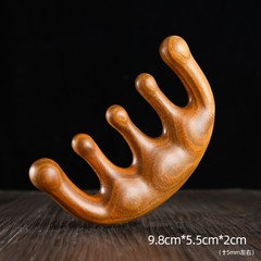 按摩梳子頭部按摩面部木 梳經絡梳綠檀木梳寬齒梳 音孫儷同款推薦