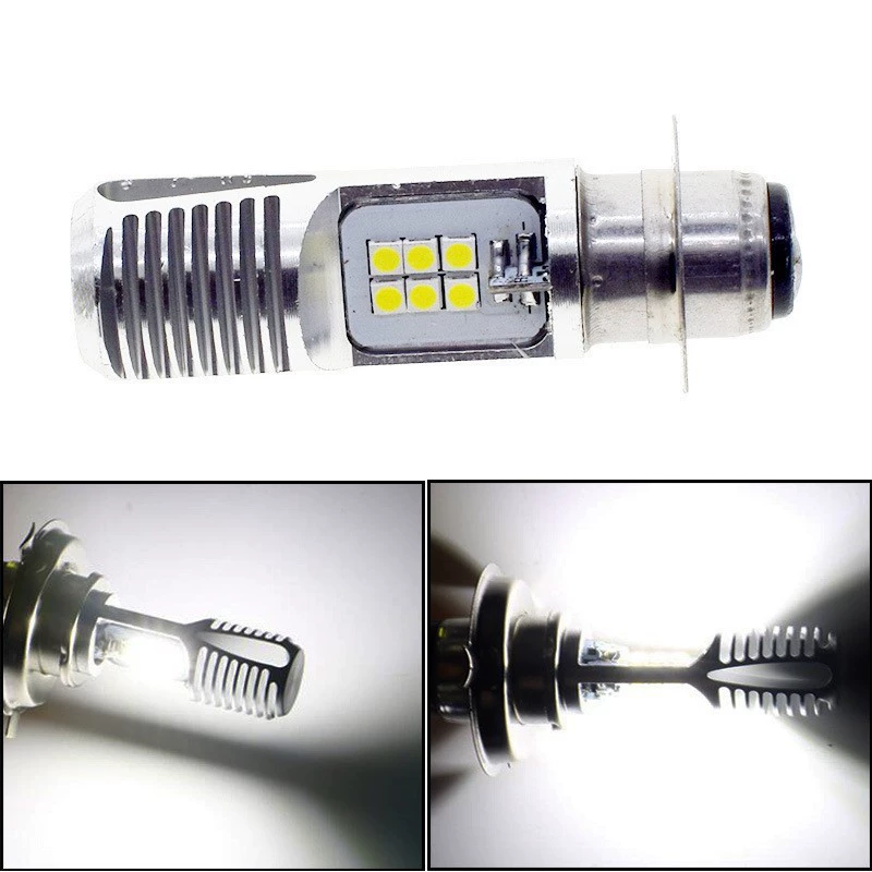 Мотоциклетная LED фара P15D H6 H4 BA20D 2835 12SMD передняя лампа светильник автомобиля