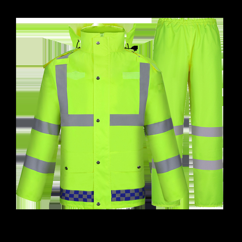 Fábrica directa saneamiento reflectante impermeable lluvia pantalones traje naranja jardín carretera construcción limpieza deber split impermeable
