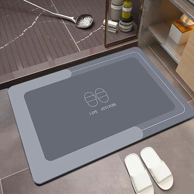 Avtomobil döşəmə paspasları: Bathroom Anti-Stain Non-Slip Floor Mat - high-end-floor-mat-15-4060cm-new-style-diatom-mud