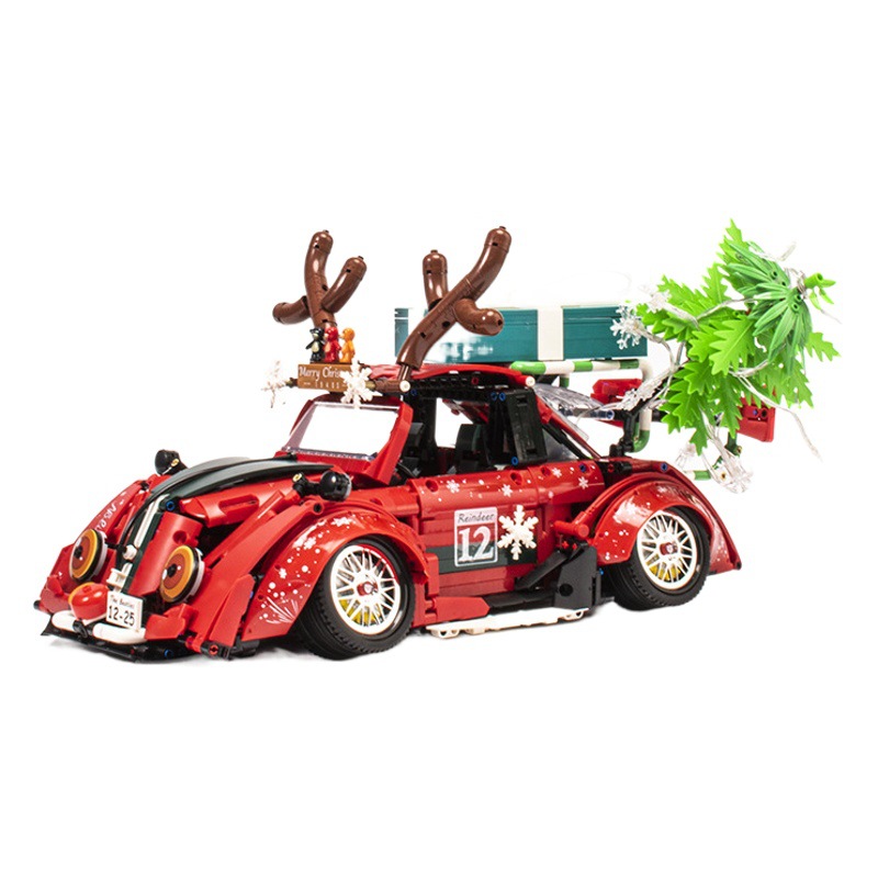 K Box 10247 Edición Navideña 1:10 Coche de Bloques de Construcción de Partículas Pequeñas de Perfil Bajo, Juguete, Decoración, Regalo