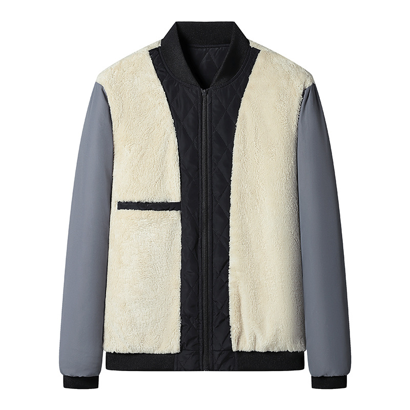 Transfronterizo de tamaño europeo y camisa de algodón gruesa para hombres nuevo otoño y invierno caliente moda de algodón a cuadros de diamond ropa de béisbol de moda para hombres