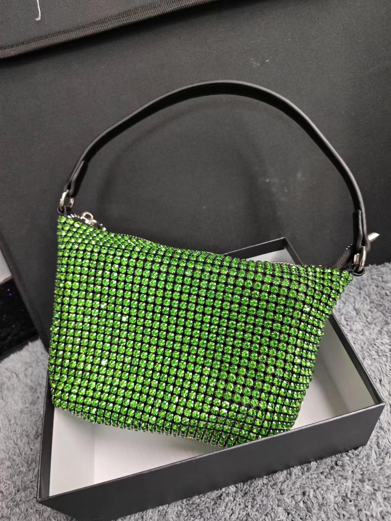 Designer Sparkling Full Diamond Bag, Niche Luxury Rhinestone Handbag, High-End Texture Evening Clutch For Women - Thumbnail 6