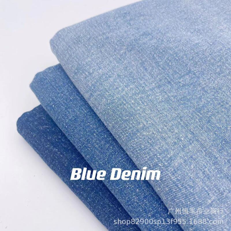 Blue hand wipe Tide brand old texture style washed denim fabric clothing clothing fabric manufacturers wholesale