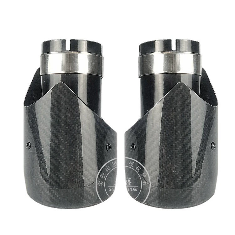 Новые производители модификаций автомобилей из углеродного волокна напрямую поставляют черную выхлопную трубу из нержавеющей стали.