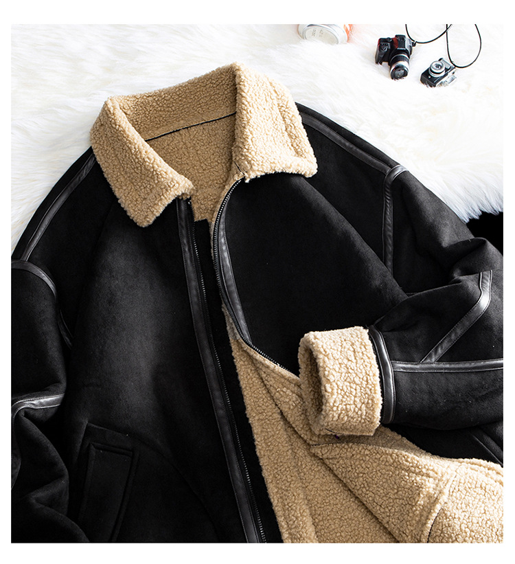 Heren suède jas voor de winter losvallende reversjas_voghion.com