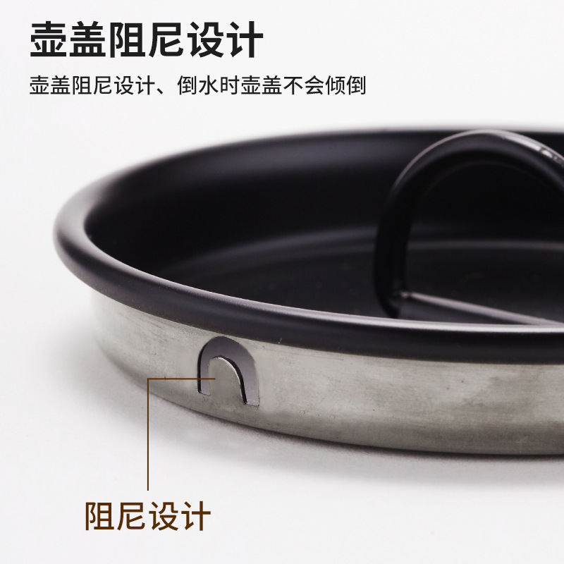 0.9L hervidor de agua portátil acampar al aire libre de acero inoxidable de calidad alimentaria hervidor de agua