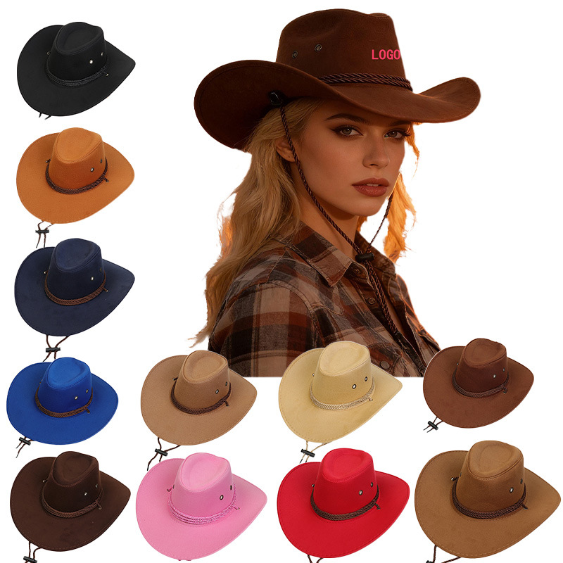 Sombrero de vaquero occidental para hombre, verano