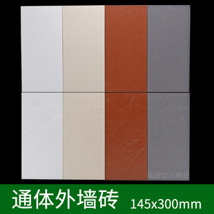 All-over All-ceramic Exterior Wall Tiles 145x300 Villa Self-built Room Tiles Construction Site Factory Wall Tiles Hemp Surface Anti-freeze