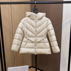 毒家现货原标M蒙家双扣金扣收腰冬装女士短款鸭绒羽绒服外套