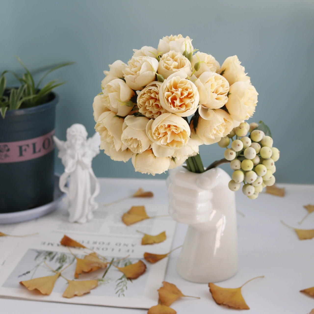 Realistic decorations for photo sessions, layout, props, bouquet