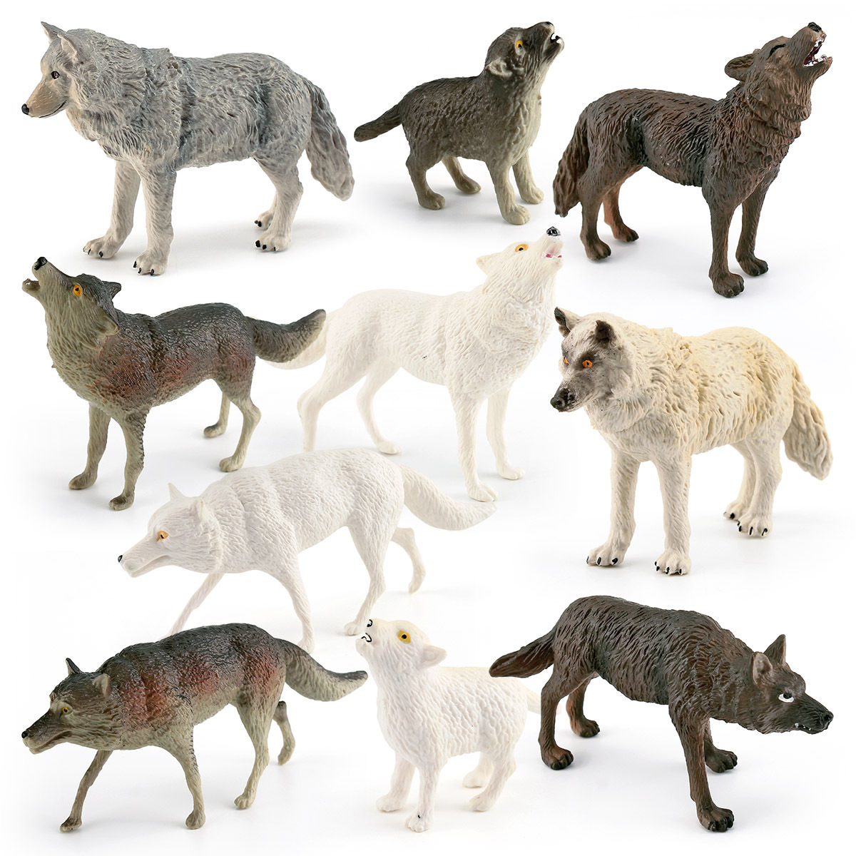 Transfronterizo simulación bosque animal Lobo modelo lobo siberiano Rey Lobo Ártico Lobo Blanco Lobo escritorio decoración juguete