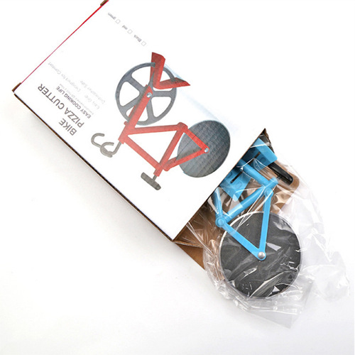 Bicycle pizza cutter stainless steel creative pizza roller cutter double wheel Amazon kitchen tools wholesale