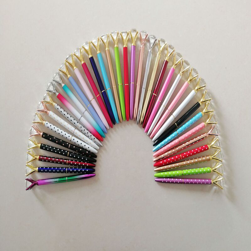 Factory wholesale large diamond pen ballpoint pen crystal diamond pen advertising gift pen creative diamond pen metal ball pen