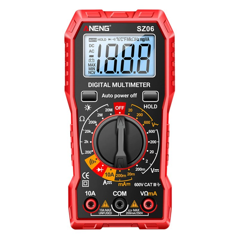 Цифровой мультиметр ANENG, высокоточный цифровой дисплей, универсальный счетчик с защитой от ожогов, многофункциональный Амперметр для электрика, интеллектуальное обслуживание