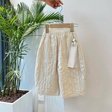 韩版童装女童棉裤子冬装儿童时髦洋气加厚保暖裤男宝宝休闲阔腿裤