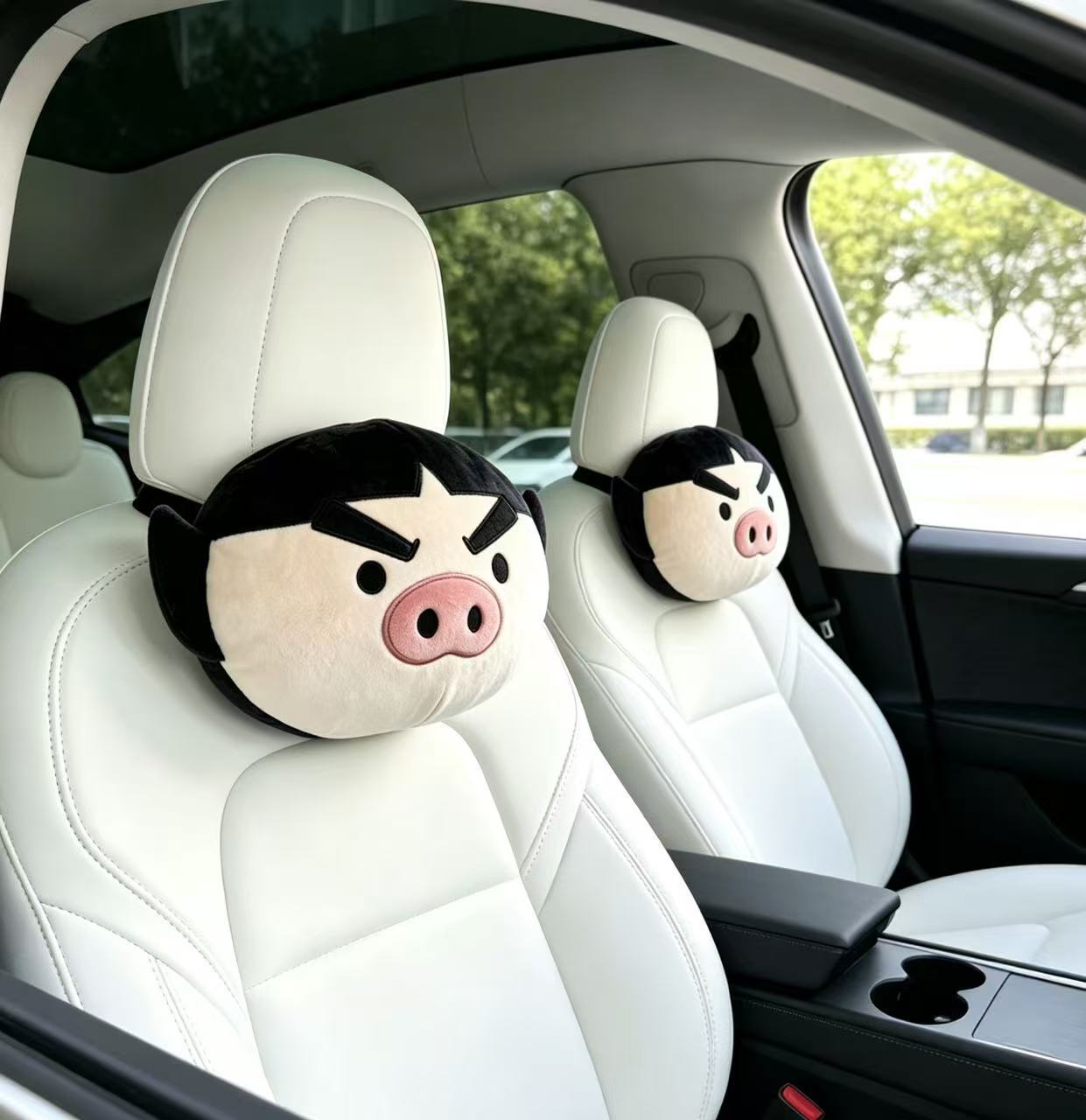 Cartoon Car Headrest and Neck Pillow Powerpuff Girls Crayon Shin-Chan Doodle Man Left Side Headrest Cross-Border Exclusive Supply