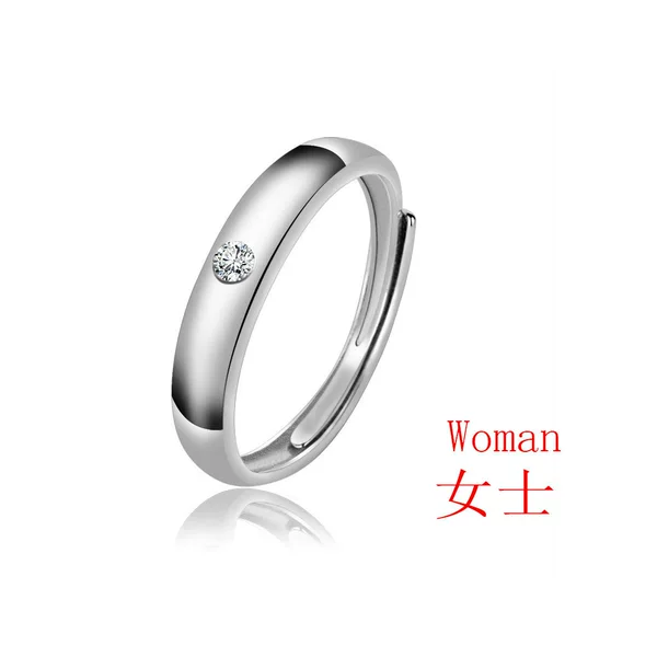 Anime Merchandise Jujutsu Kaisen Yuta Otoko Rika-Style Ring Couple's Simple Open Ring Crystal Jewelry