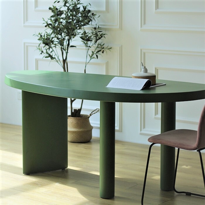 Designer Special-Shaped Desk Writing Desk Simple Nordic Home Curved Dining Table Irregular Computer Office Workbench