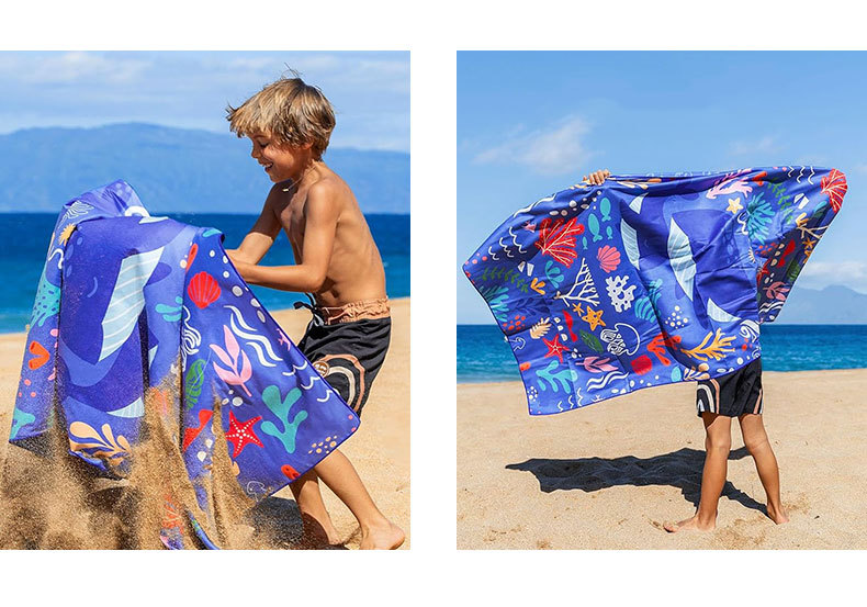 Microfiber Childrens Quick Drying Beach Towel For Swimming Fun_voghion.com
