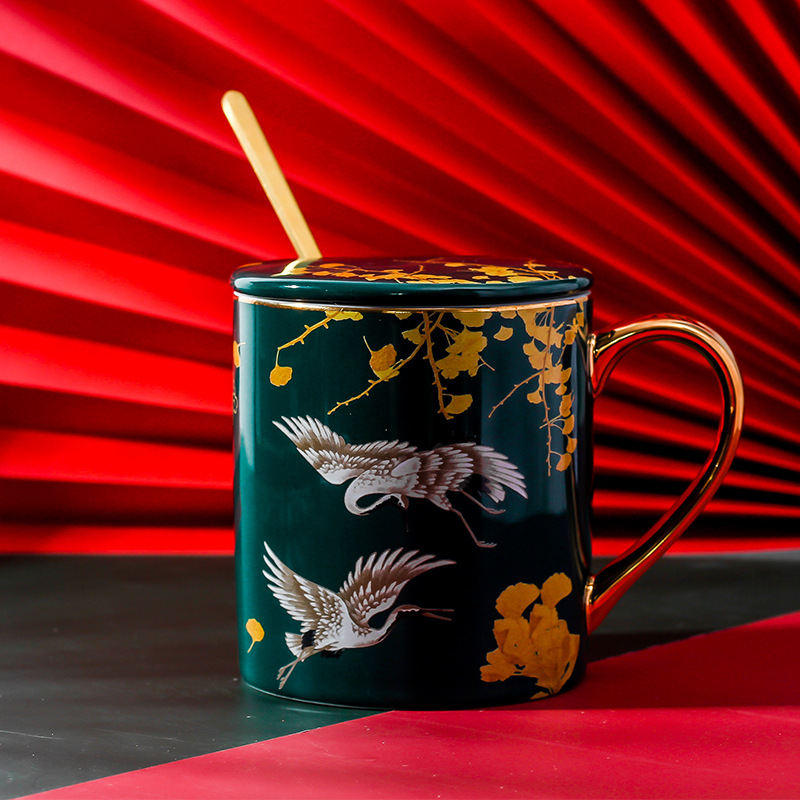 Taza de cerámica de agua de color, taza de oficina, taza de té, regalo de cumpleaños.