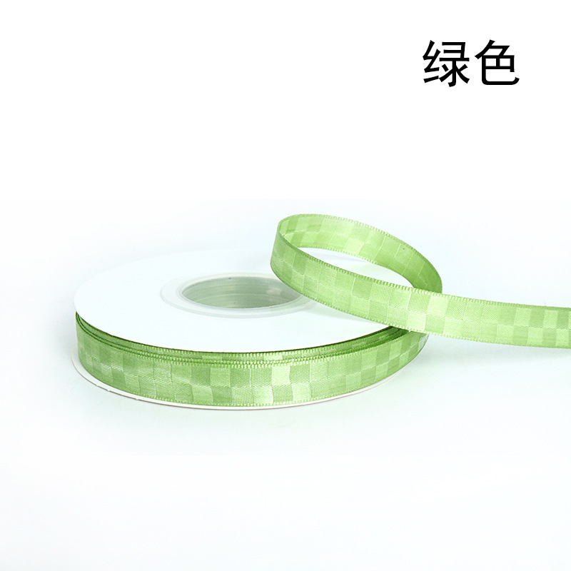 Cinta a cuadros con cinta a cuadros, caja de regalo de flores, embalaje, cinta de tela, lazo, cinta de bricolaje hecha a mano, personalización transfronteriza