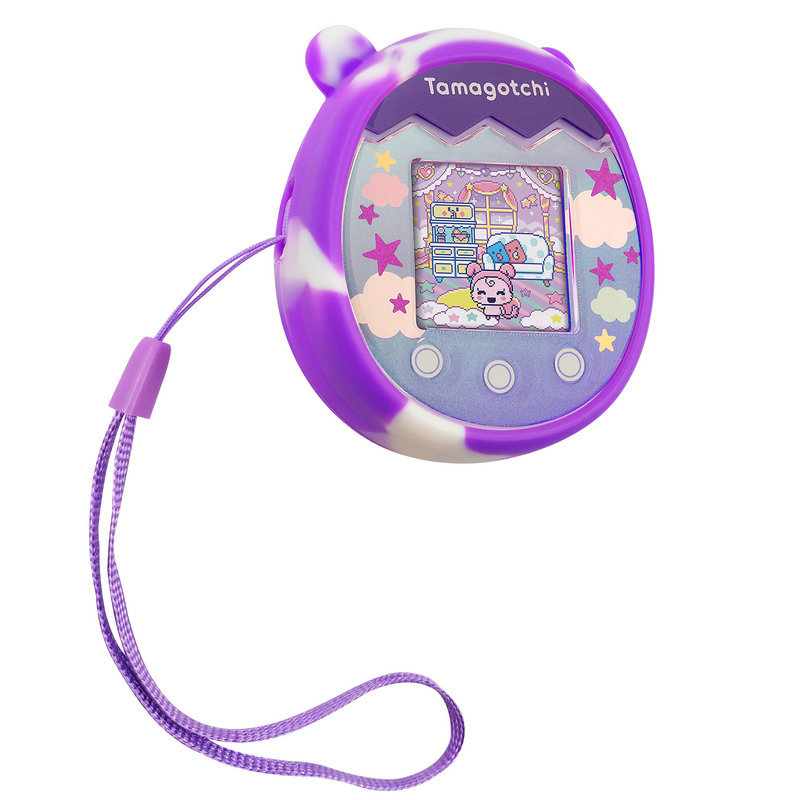Tuoma Gozi Tamagotchi Pix cubierta protectora máquina electrónica para mascotas máquina en blanco y negro cubierta protectora de silicona al por mayor