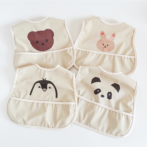 ins Korean version of baby rice bag, children's waterproof bib, leak-proof, wash-free infant saliva napkin, newborn rice bag
