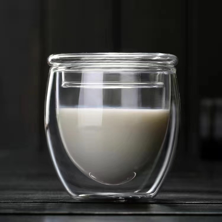 250m 유리 컵 l + 유리 뚜껑