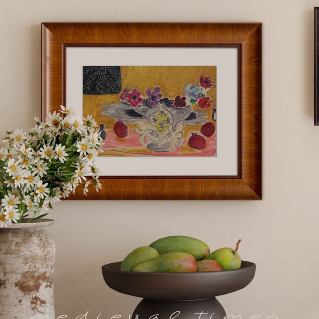 Solid Wood Antique-Style Oil Painting Frame Empty Frame Antique Framed Photo Frame Wall-Mounted French Large Frame Song-Style Wall Decoration Frame