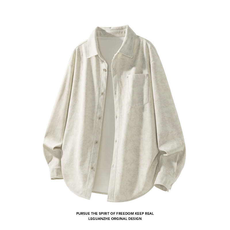 American Retro Men's Shirt 2025 New Autumn Trendy Brand Casual Oversized Loose Top Jacket_voghion.com