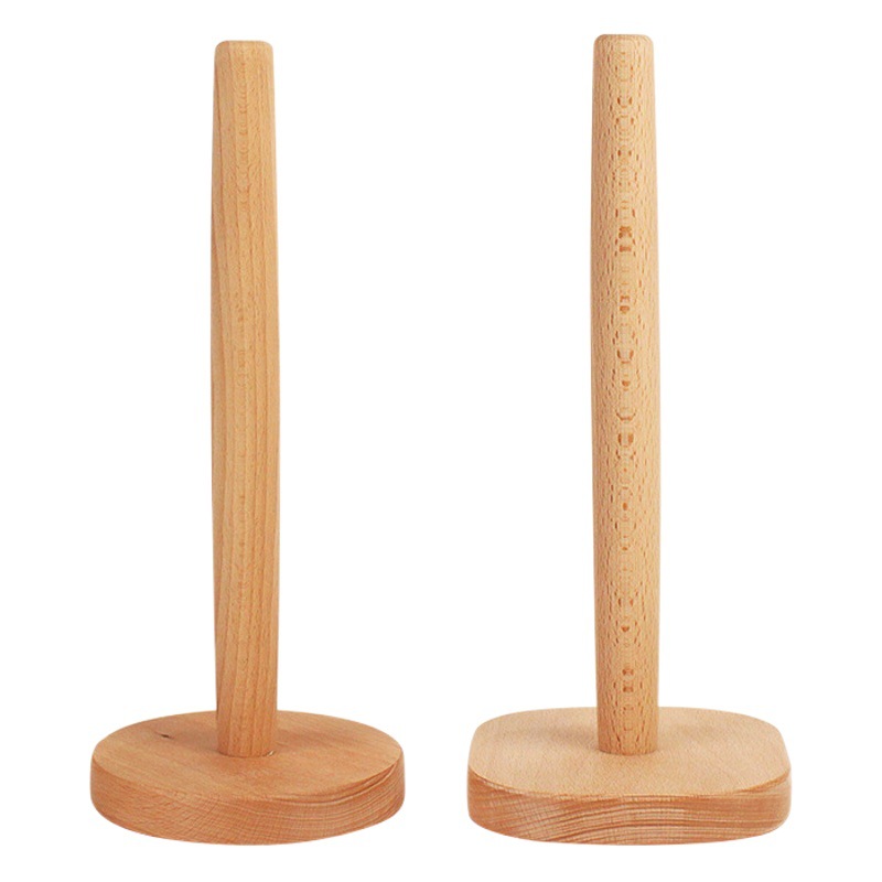 Estante de pañuelos de cocina japonés haya vertical rollo de papel de madera estante de almacenamiento de plástico estante de almacenamiento de trapo Perezoso