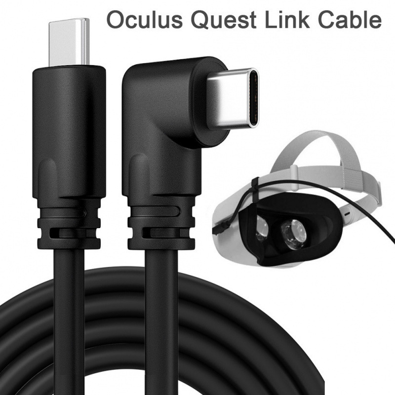 VR メガネ機器接続ケーブル Oculus Quest 2 リンクケーブル データケーブル タイプ C エルボ 5m|undefined