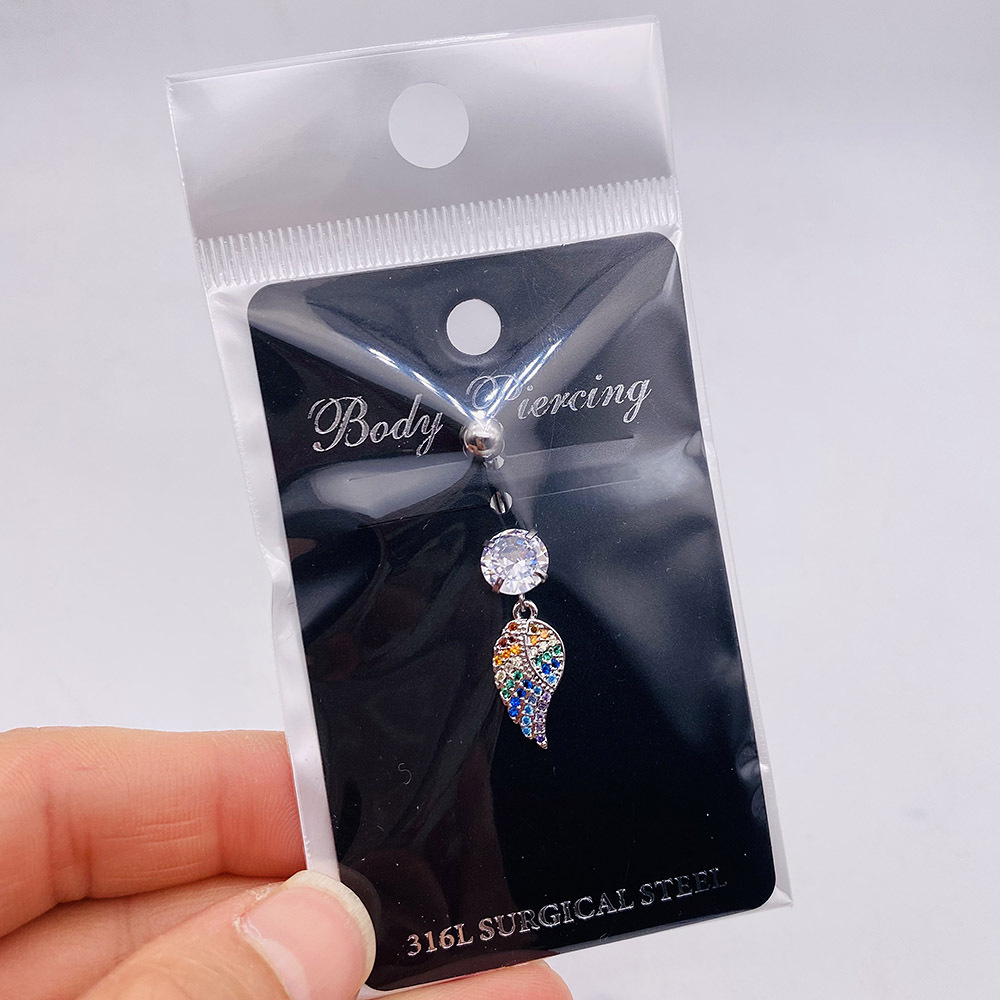 1 Piece Fashion Star Heart Shape Flower Stainless Steel Inlaid Zircon Belly Ring display picture 2