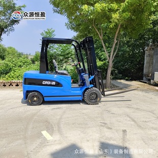 Riding Electric Forklift Transportation and Handling Stacker Shandong Zhongyuan 2.5 Ton Hydraulic Frame Electric Forklift