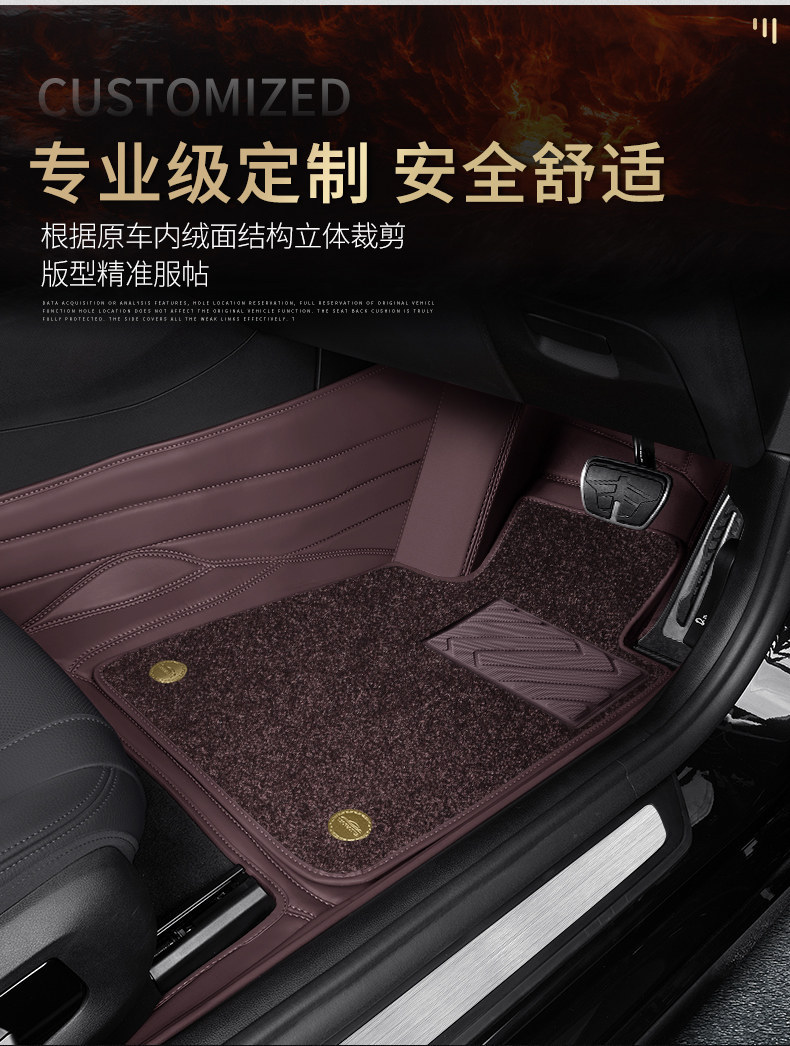 Suitable for 10-25 models of Toyota Prado right-hand drive, full coverage floor mats LC250, right-hand drive carpet