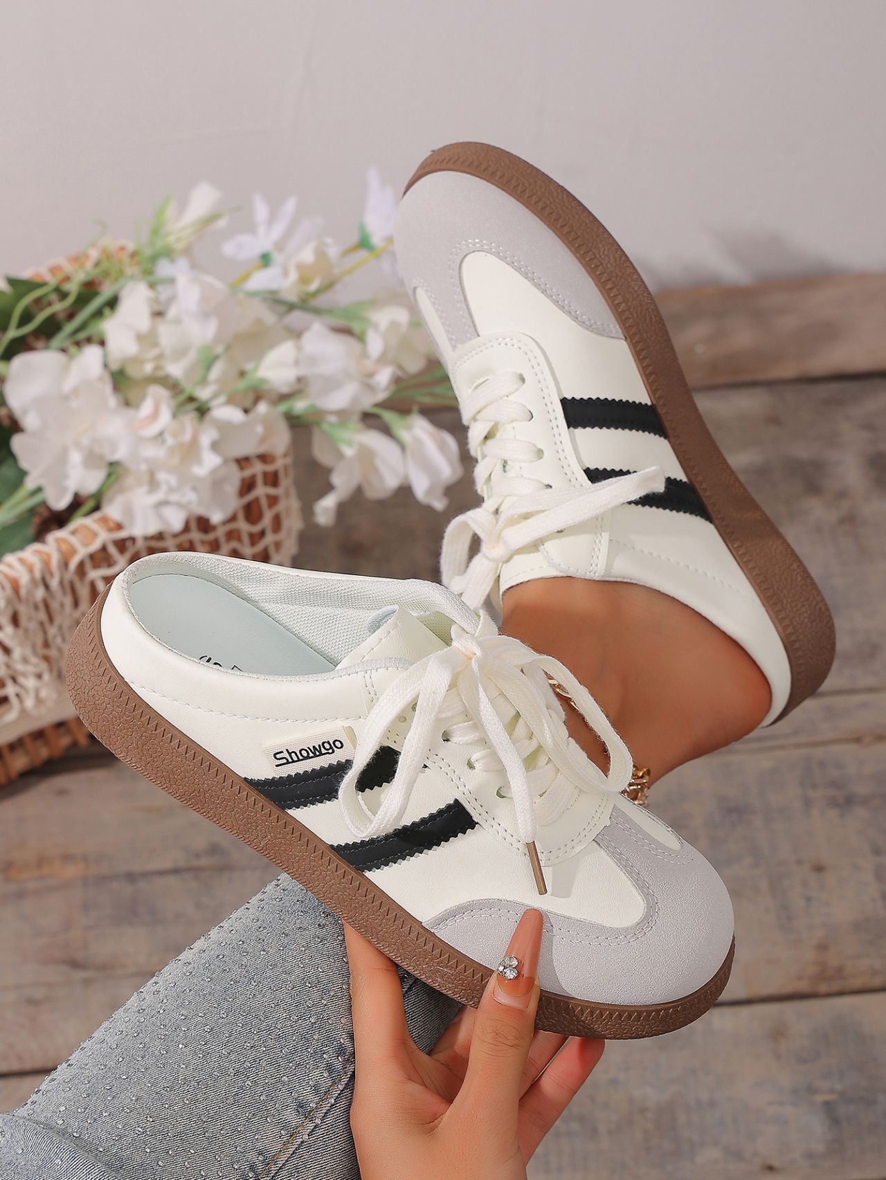 Damen Plattform Slipper Mit Farbblock In Großen Größen_voghion.com