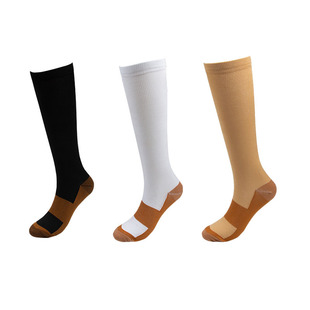 Amazon cross-border copper fiber long tube sports pressure socks outdoor sports pressure calf socks source manufacturers