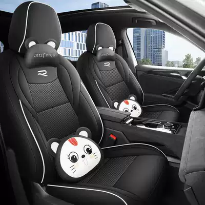 suitable for all seasons, full | Modelə uyğun (Original) oturacaq örtükləri - black-and-white-line-cartoon-version-seven-seats-require-five-seat-covers-full-coverage-for-the-front-row-partial-coverage-for-the-back-row