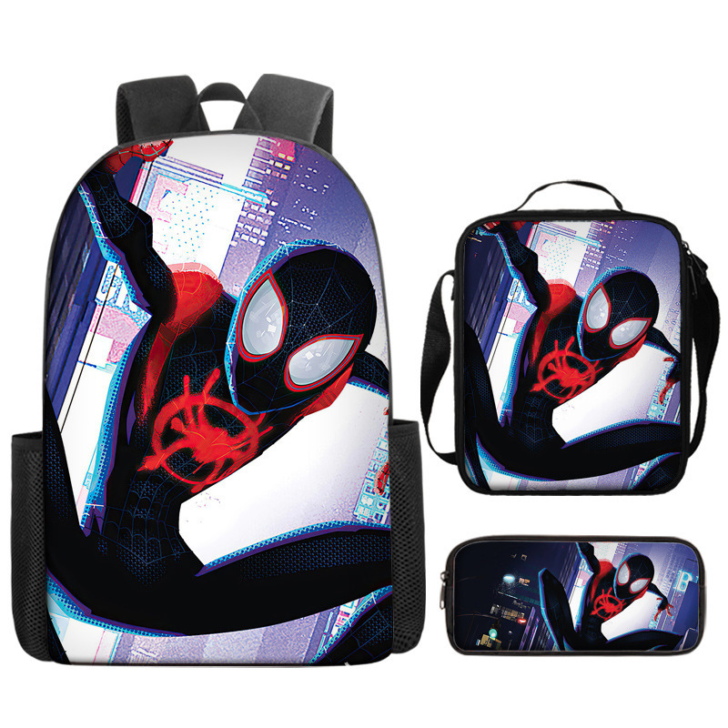 Cross-border nuevo Marvel Spider-Man mochila de estudiantes de primaria y secundaria mochila de dibujos animados de gran capacidad mochila de almuerzo