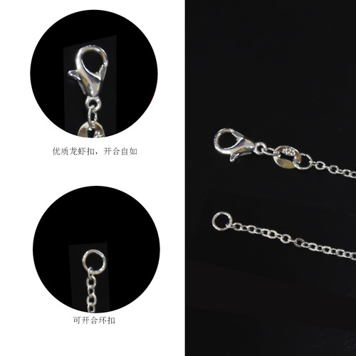 Cross-border hot selling O-shaped chain fashion 925 silver necklace DIY cross necklace factory direct sales wholesale chain